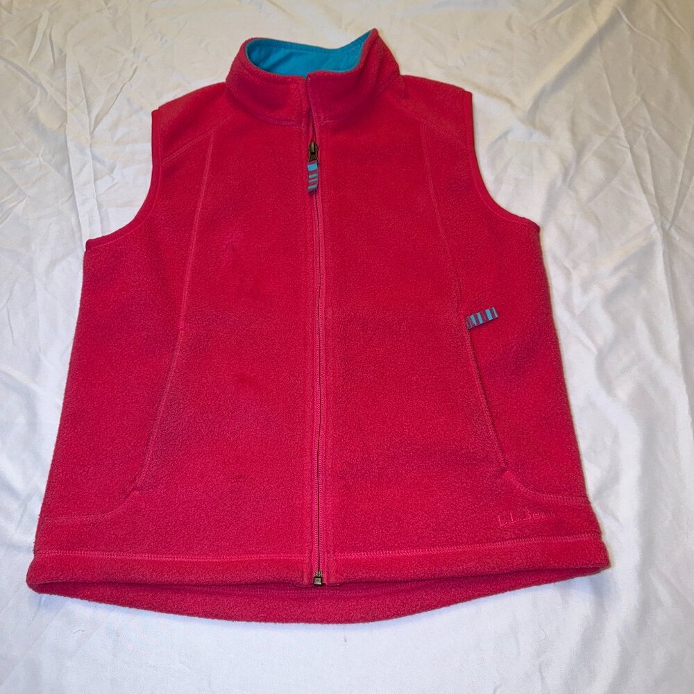 LL Bean Fleece Vest Kids size medium 10-12